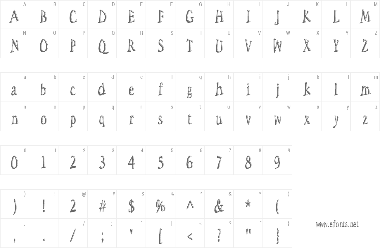 Font Space Woozies preview